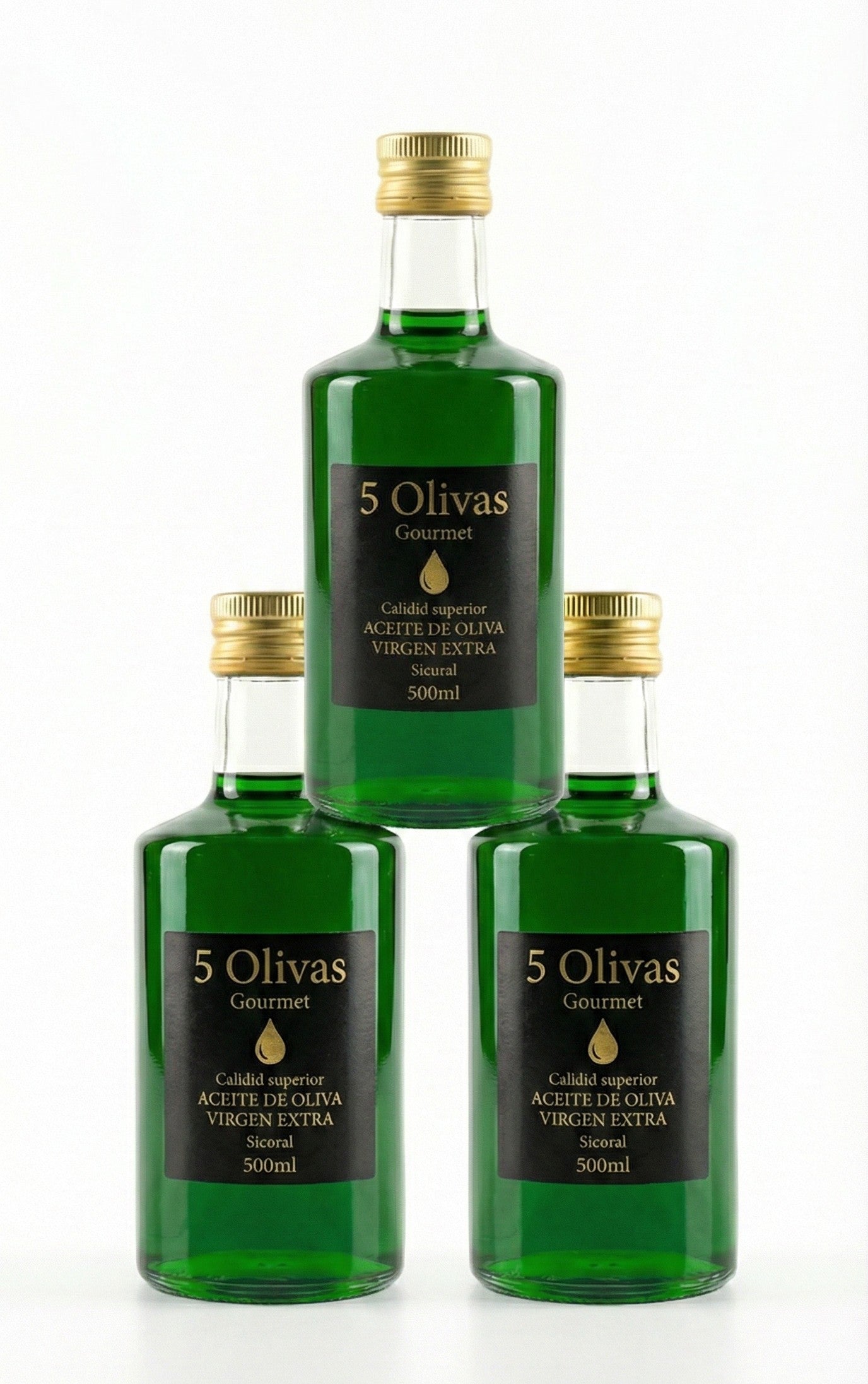 3 Botellas 5 Olivas Cosecha temprana