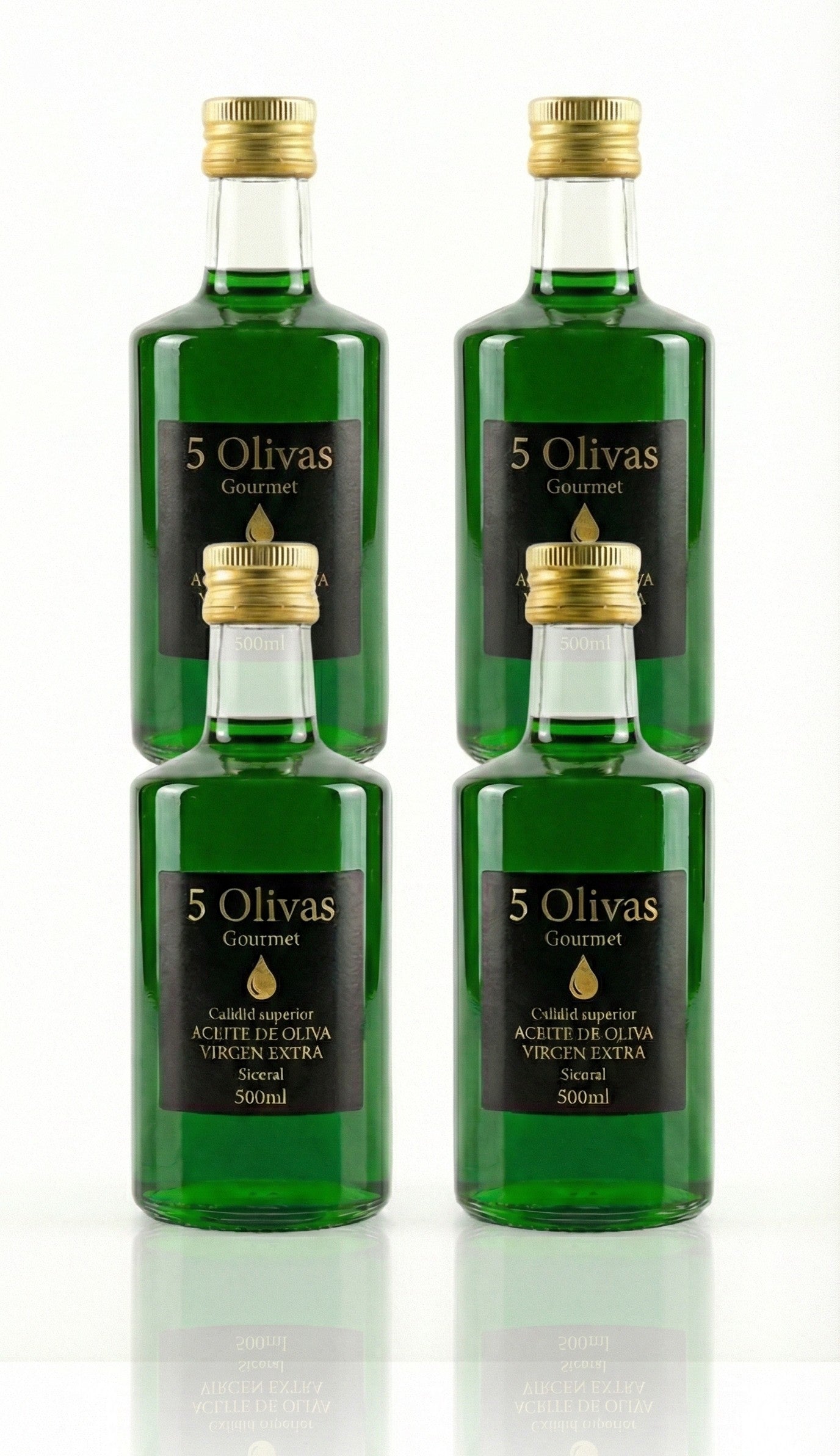 4 Botellas 5 Olivas Cosecha Temprana